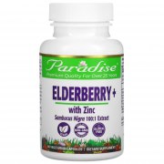 Заказать Paradise Herbs Elderberry + with Zinc 60 вег капс